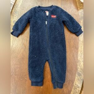Baby 12mo Sherpa Coverall Blue - Levi's